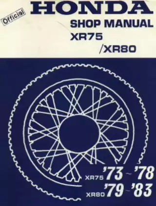 1973-1983 Honda XR75, XR80 service manual Preview image 1