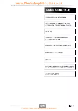 Aprilia RS250 Service Manual and Maintenance Guide (1994-1998)