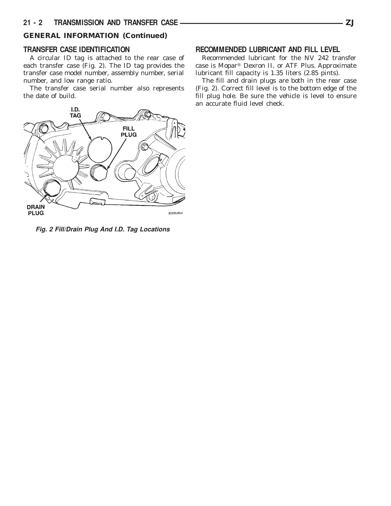 1996 Jeep Grand Cherokee ZJ repair manual Preview image 2