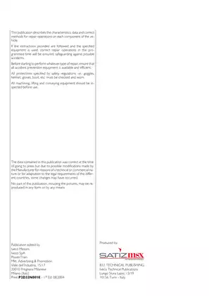 IVECO NEF Engine Technical and Repair Manual: F4BE-F4GE Series Preview image 2