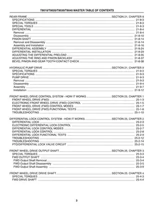 Comprehensive Repair and Service Manual for T8010, T8020, T8030, and T8040 Tractors Preview image 3