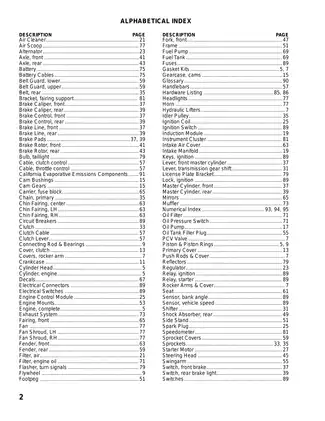 2003 Buell Firebolt XB9R Parts Catalog - Comprehensive Guide Preview image 3