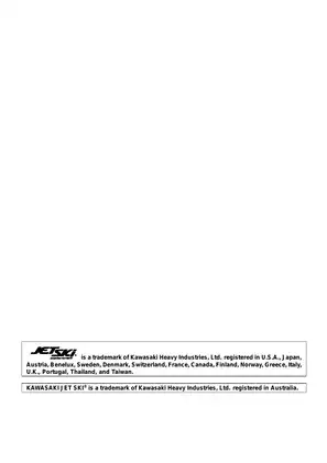 Kawasaki Jet Ski Ultra Series Service Manual (ULTRA 250X, 260X, 260LX) Preview image 2