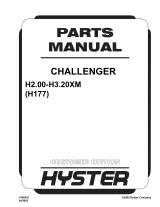 Hyster H2.00-H3.20XM Forklift (H177) Parts Manual (P/N 1458510) – preview page 1