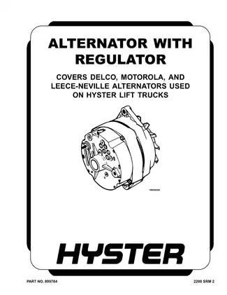 Hyster G006 H135-155XL forklift manual Preview image 1