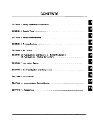 Kohler Magnum M18 & M20 engine service manual Preview image 2