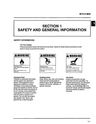 Kohler M18 & M20 Engine Service Manual - Comprehensive Guide for Maintenance and Repair Preview image 3