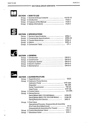 Hitachi EX270, EX270LC excavator manual Preview image 2