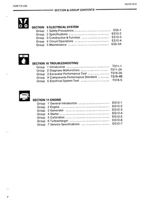 Hitachi EX270, EX270LC excavator manual Preview image 4