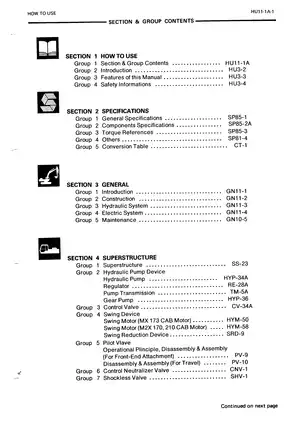 Hitachi EX300, EX300LC, EX300H, EX300LCH excavator manual Preview image 2