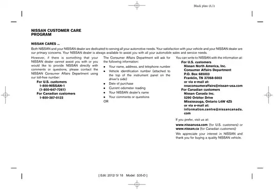 2023 Nissan Owner's Manual and Service Guide Preview image 5