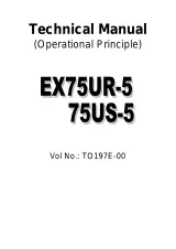 Hitachi EX75UR-5 / EX75US-5 Hydraulic Excavator 1998–2003 Technical Manual (P/N TO197E-00) – preview page 1