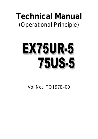 Preview: Hitachi EX75UR-5 / EX75US-5 Hydraulic Excavator 1998–2003 Technical Manual (P/N TO197E-00)