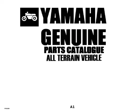 1992-2000 Yamaha Timberwolf ATV parts catalog Preview image 1