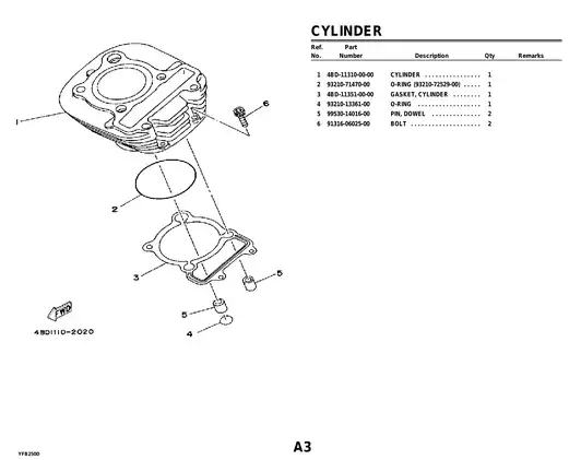 Yamaha YFB250D ATV Parts Manual - Complete Service Guide for Model 2023 Preview image 3