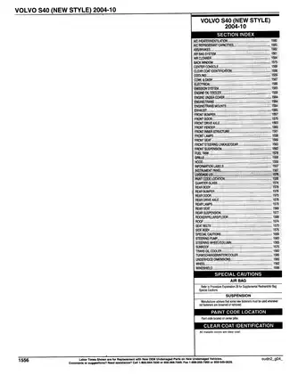 2004-2010 Volvo S40 parts manual Preview image 1