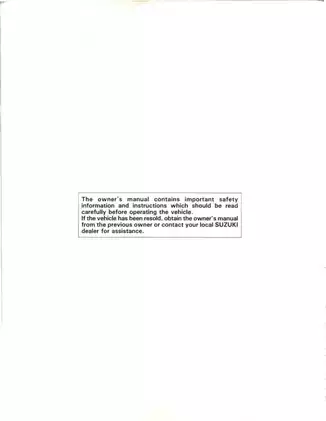 Suzuki RM125 Owner's Manual & Service Guide - Complete Maintenance and Repair Instructions Preview image 2