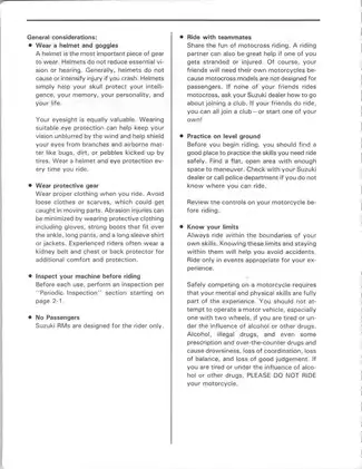 Suzuki RM125 Owner's Manual & Service Guide - Complete Maintenance and Repair Instructions Preview image 4