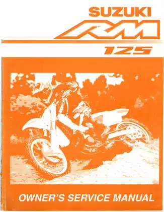 2001 Suzuki RM125 owner´s service manual Preview image 1