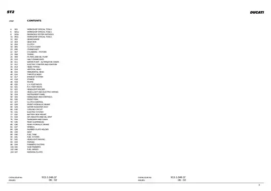 2000-2003 Ducati ST2 parts catalog and assembly manual Preview image 3