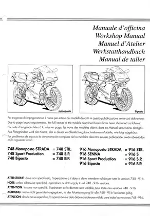 Ducati 748 & 916 Workshop Manual - Comprehensive Maintenance Guide