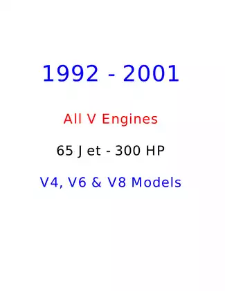 Comprehensive Service Manual for Johnson/Evinrude Outboard Motors (1992-2001)