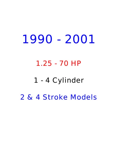 Preview: 1990–2001 Johnson Evinrude 1.25–70 HP Outboard Service & Repair Manual