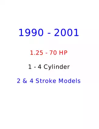 1990-2001 Johnson Evinrude 1.25hp-70hp, 1-4 cyl,  2-stroke, 4-stroke outboard motor service manual Preview image 1