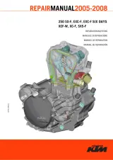 2005–2008 KTM 250 SX-F, EXC-F, XC-F, XCF-W, SXS-F Engine Repair Manual (P/N 3.206.052-E.) – preview page 1