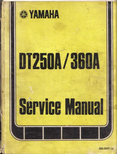 1974 Yamaha DT250A / DT360A Factory Service Manual FSM (P/N 450-28197-20)