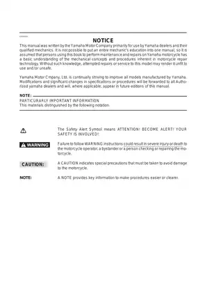 Yamaha XJR1300 Motorcycle Repair Manual - Comprehensive Service Guide Preview image 2