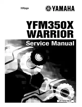 1997 Yamaha 350X Warrior YFM350X sport ATV service manual Preview image 1