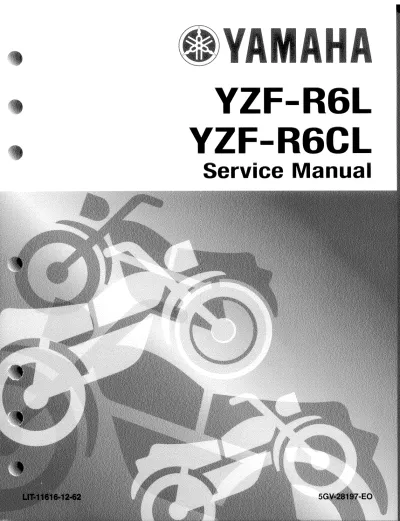 1999 Yamaha YZF-R6L / YZF-R6CL Service & Repair Manual (P/N LIT-11616-12–62)