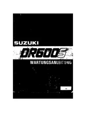 1985-1986 Suzuki DR 600 repair manual