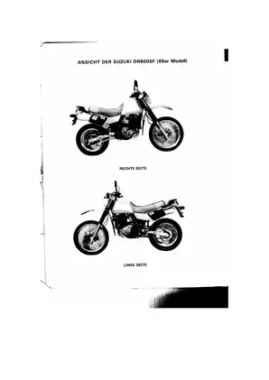 1985-1986 Suzuki DR 600 repair manual Preview image 3