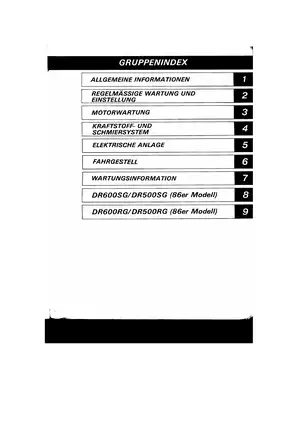 1985-1986 Suzuki DR 600 repair manual Preview image 4