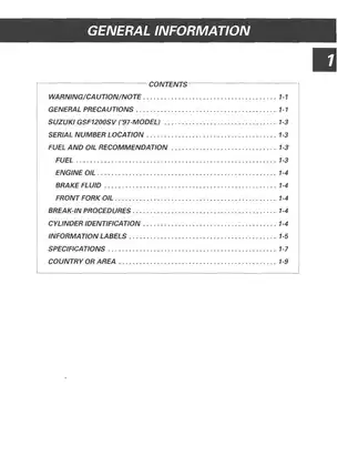 1996-1997 Suzuki GSF1200S Bandit service manual Preview image 5