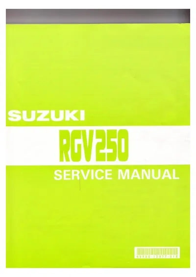 1989–1996 Suzuki RGV250 K/L/M/N/P/R/S/T Service Manual (P/N 99500-12077-01E)