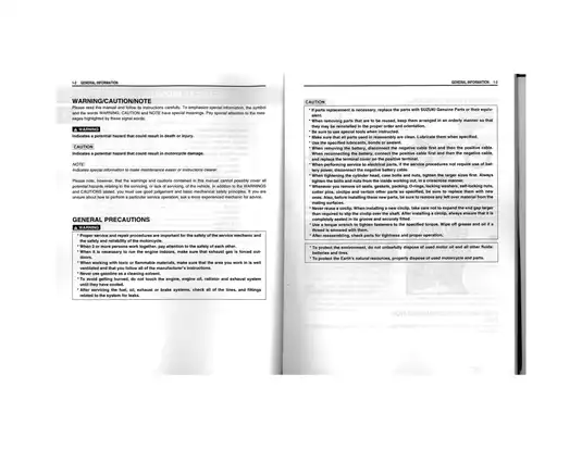 Comprehensive Service Manual for Suzuki RV125 (2003-2006 Models) Preview image 4