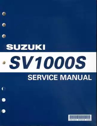 2003 Suzuki SV1000S service manual Preview image 1