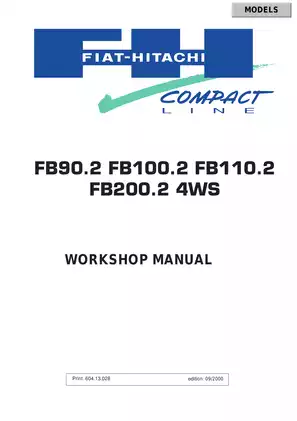 Fiat-Hitachi FB90.2, FB100.2, FB110.2, FB200.2 Compact Wheel Loader workshop manual Preview image 1