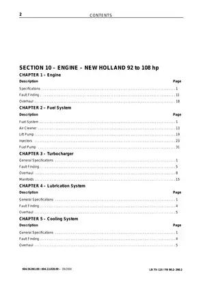 Fiat Hitachi FB90.2/F100.2/F110.2/F200.2 4WS Workshop Manual (2000 Edition) Preview image 5