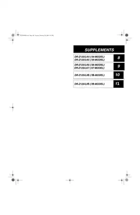 Suzuki DR-Z125/L Digital Service Manual (2003-2009) Preview image 3