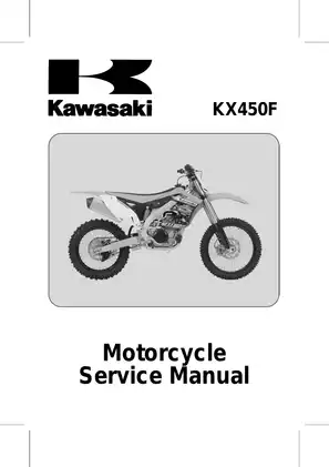 2012-2013 Kawasaki KX450F service manual Preview image 1