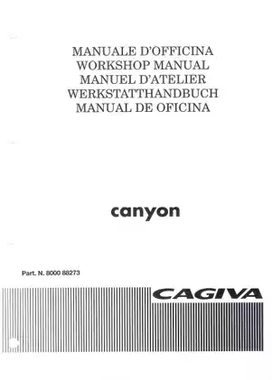 CAGIVA Motorcycle Workshop Manual (Part No. 8000 88273) Preview image 3