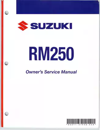 2007 Suzuki RM 250 owner´s service manual Preview image 1