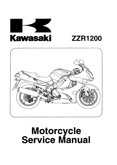Preview: Kawasaki ZZR1200 2000–2005 Factory Service Manual (P/N 99920-1225)
