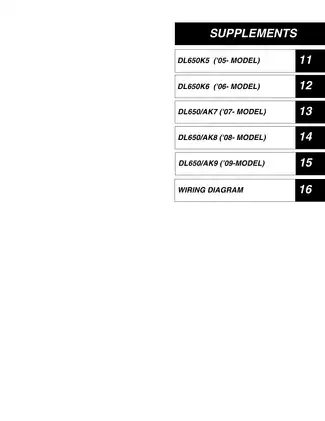 Suzuki DL650 Motorcycle Service Manual (2004-2009) Preview image 3