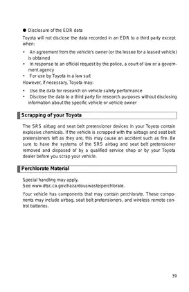 Toyota Vehicle Owner's Manual – Comprehensive Guide to Safety and Maintenance Preview image 5
