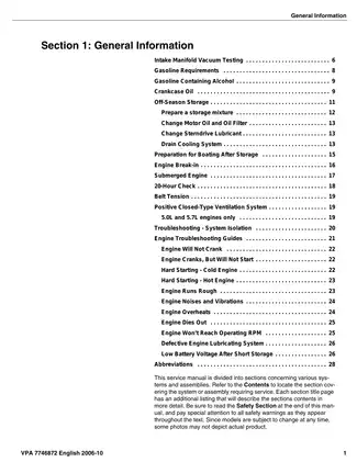 Volvo Penta 4.3L, 4.3GL, 4.3GXI, 4.3OSI engine workshop manual Preview image 5